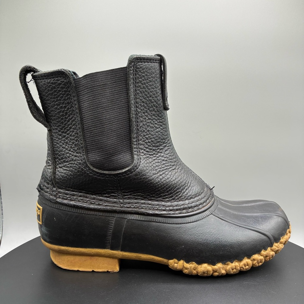 L.L. Bean Bean Boots 6.5” Chelsea Women’s 7 M Black Made In USA - Picture 1 of 8